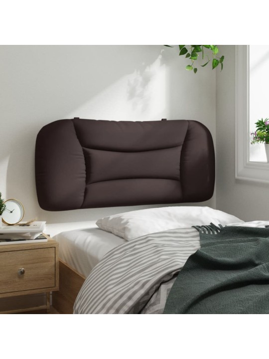 Polštář na čelo postele tmavě hnědý 80 cm textil