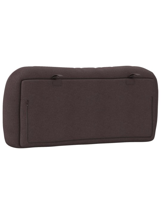 Polštář na čelo postele tmavě hnědý 80 cm textil