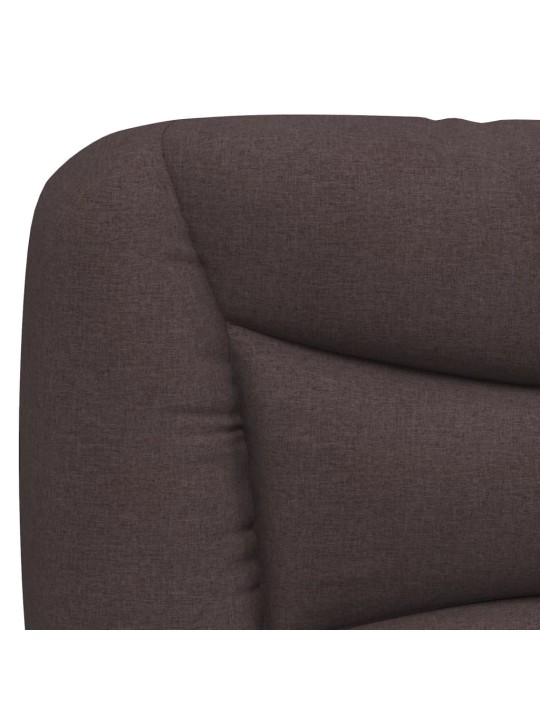 Polštář na čelo postele tmavě hnědý 80 cm textil
