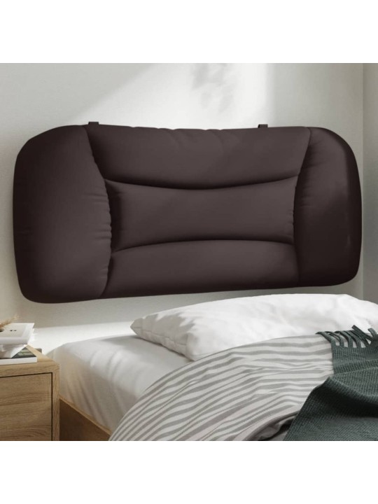 Polštář na čelo postele tmavě hnědý 80 cm textil