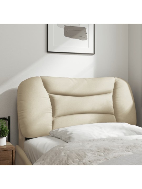 Polštář na čelo postele krémový 80 cm textil