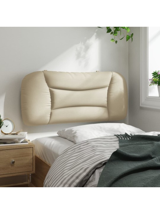 Polštář na čelo postele krémový 80 cm textil