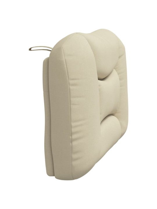Polštář na čelo postele krémový 80 cm textil