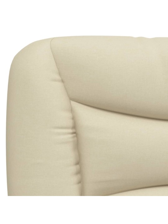 Polštář na čelo postele krémový 80 cm textil