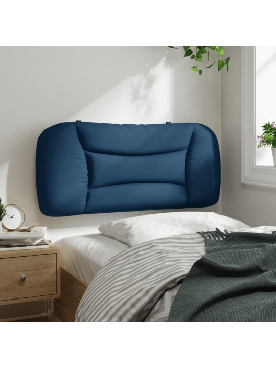 Polštář na čelo postele modrý 80 cm textil