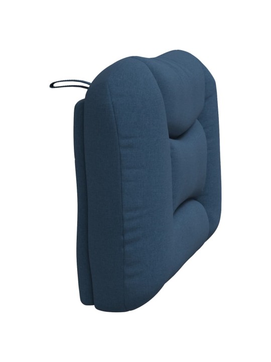 Polštář na čelo postele modrý 80 cm textil