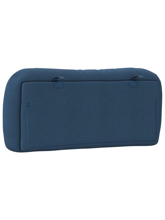 Polštář na čelo postele modrý 80 cm textil