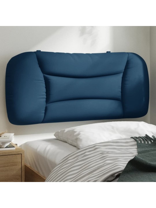 Polštář na čelo postele modrý 80 cm textil