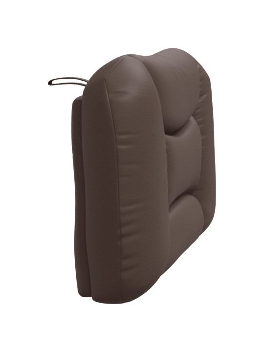 Polštář na čelo postele hnědý 80 cm umělá kůže