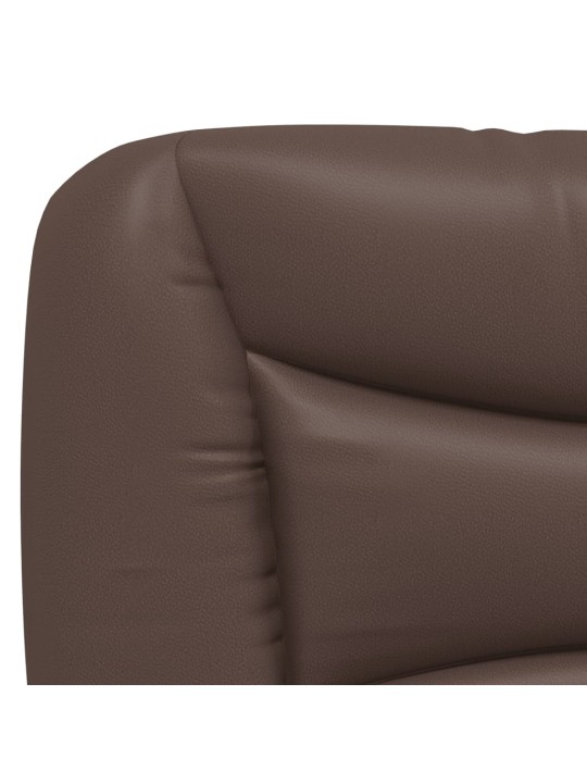 Polštář na čelo postele hnědý 80 cm umělá kůže
