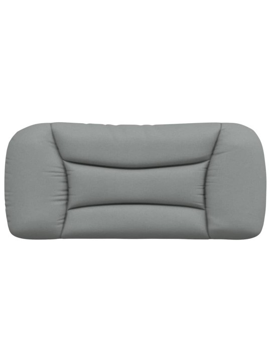 Polštář na čelo postele světle šedý 90 cm textil