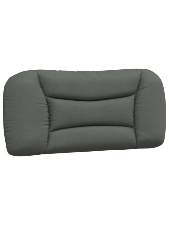 Polštář na čelo postele tmavě šedý 90 cm textil