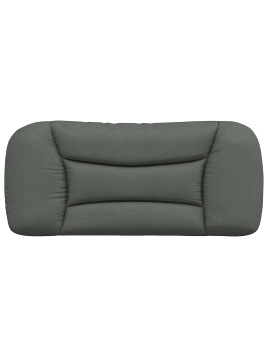 Polštář na čelo postele tmavě šedý 90 cm textil