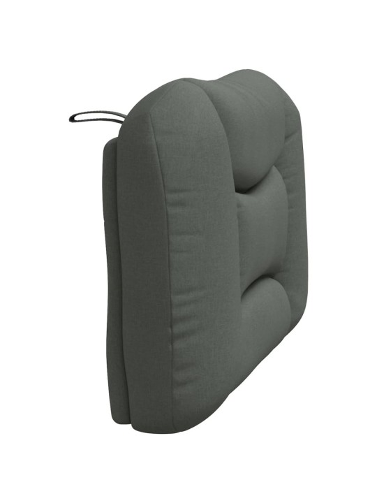 Polštář na čelo postele tmavě šedý 90 cm textil