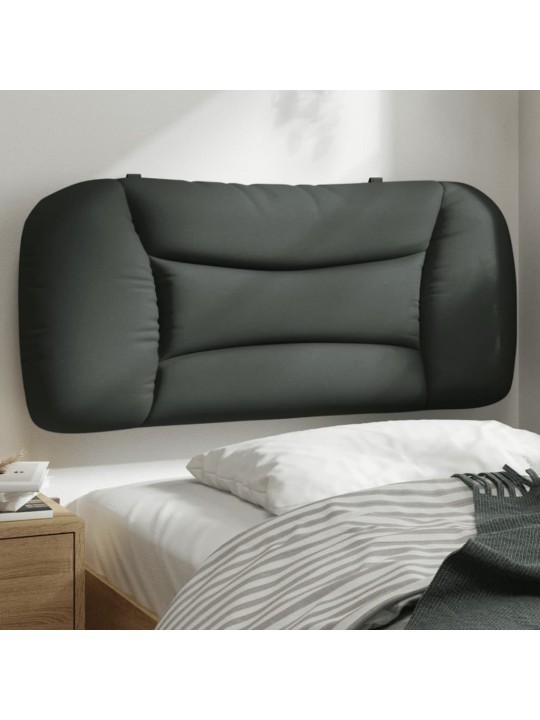Polštář na čelo postele tmavě šedý 90 cm textil