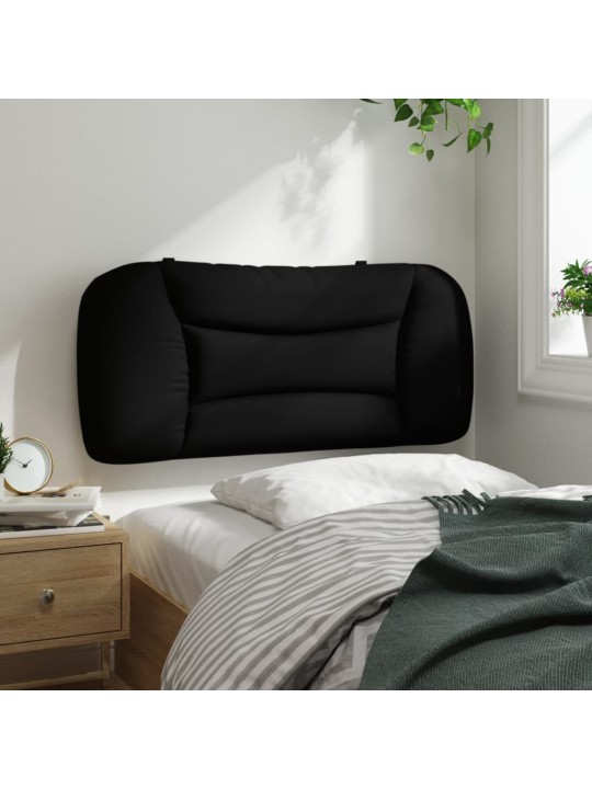 Polštář na čelo postele černý 90 cm textil