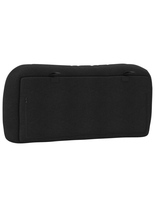 Polštář na čelo postele černý 90 cm textil