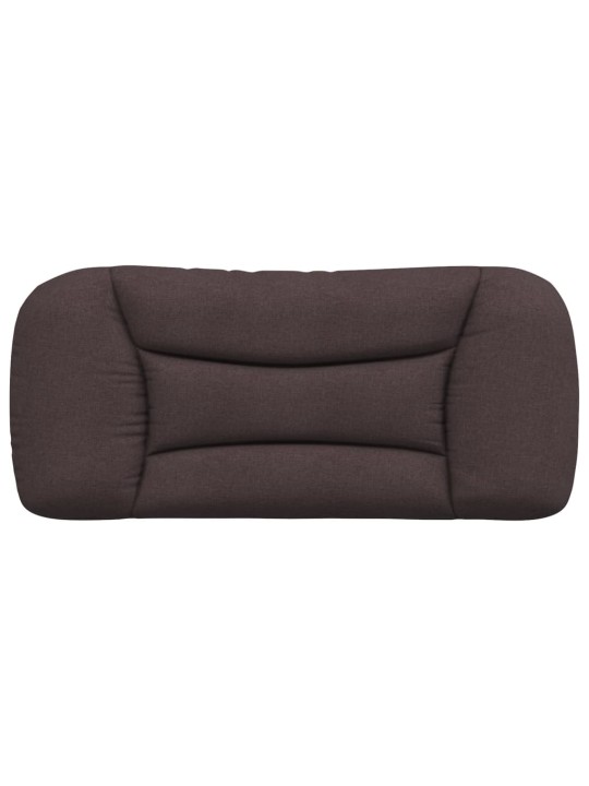 Polštář na čelo postele tmavě hnědý 90 cm textil