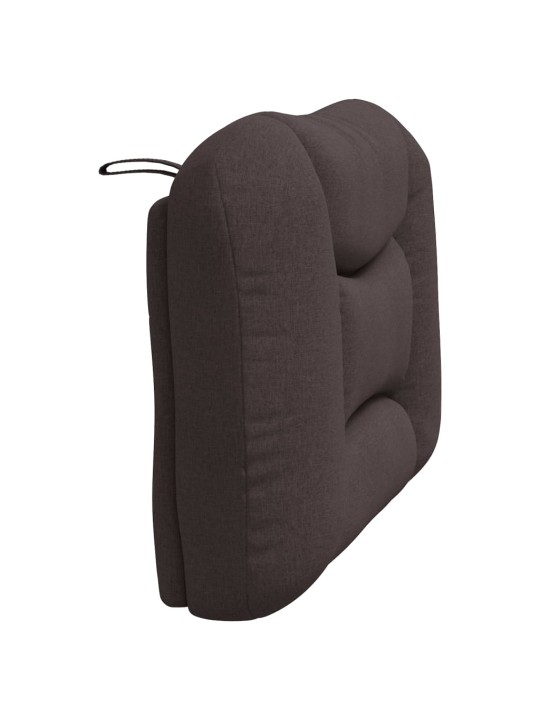 Polštář na čelo postele tmavě hnědý 90 cm textil