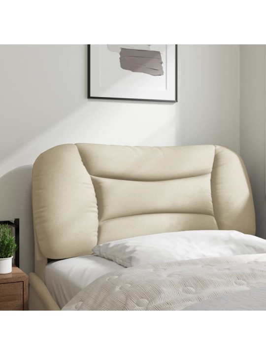 Polštář na čelo postele krémový 90 cm textil