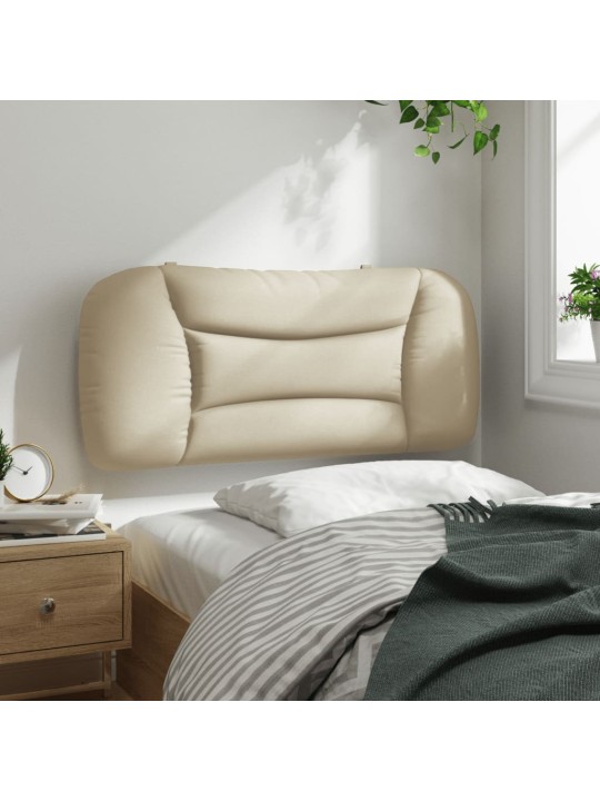 Polštář na čelo postele krémový 90 cm textil