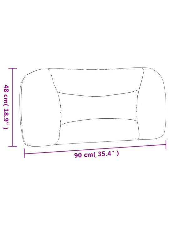 Polštář na čelo postele krémový 90 cm textil