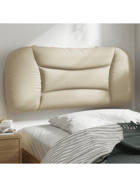 Polštář na čelo postele krémový 90 cm textil