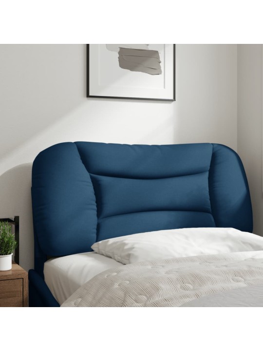 Polštář na čelo postele modrý 90 cm textil