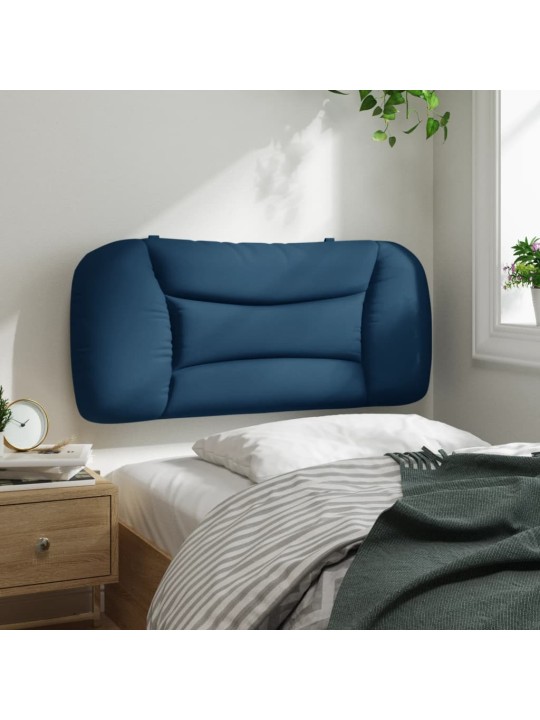 Polštář na čelo postele modrý 90 cm textil