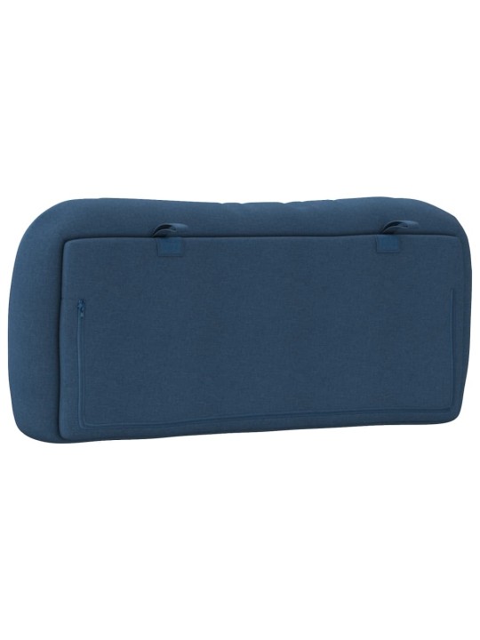 Polštář na čelo postele modrý 90 cm textil