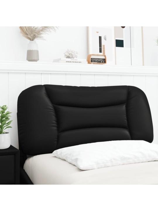 Polštář na čelo postele černý 90 cm umělá kůže