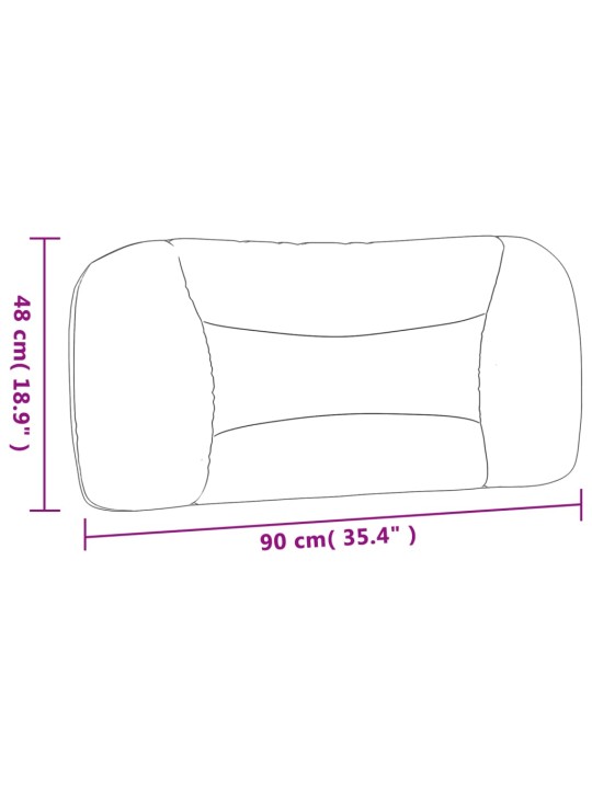 Polštář na čelo postele černý 90 cm umělá kůže