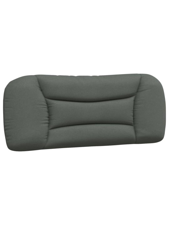 Polštář na čelo postele tmavě šedý 100 cm textil