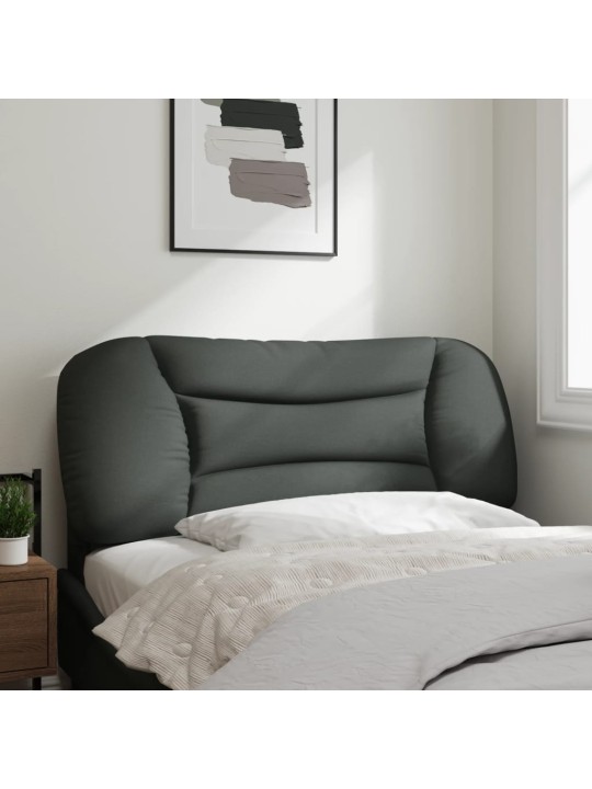 Polštář na čelo postele tmavě šedý 100 cm textil