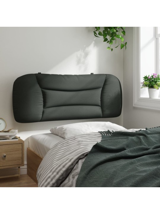 Polštář na čelo postele tmavě šedý 100 cm textil