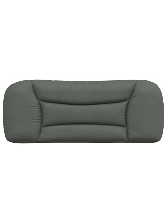 Polštář na čelo postele tmavě šedý 100 cm textil