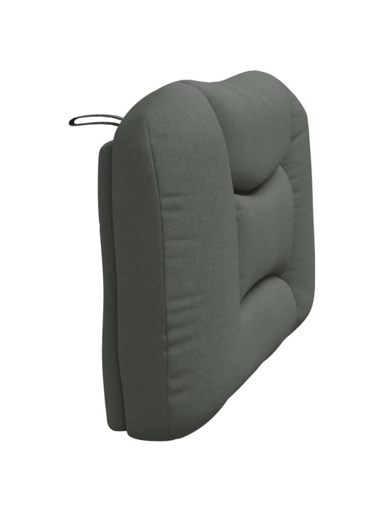 Polštář na čelo postele tmavě šedý 100 cm textil