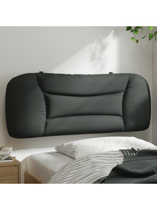 Polštář na čelo postele tmavě šedý 100 cm textil