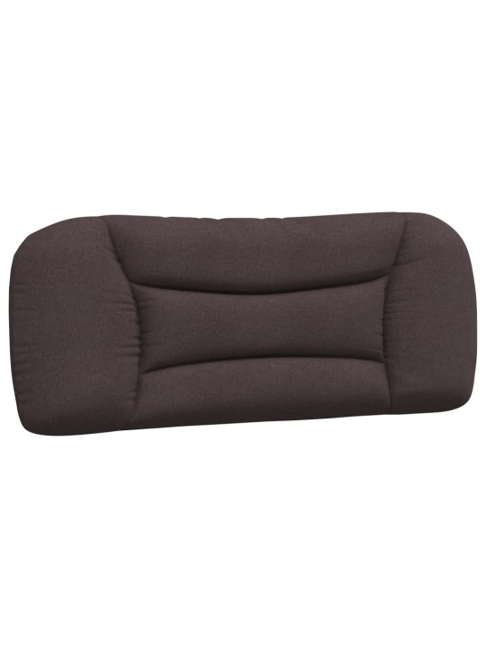Polštář na čelo postele tmavě hnědý 100 cm textil