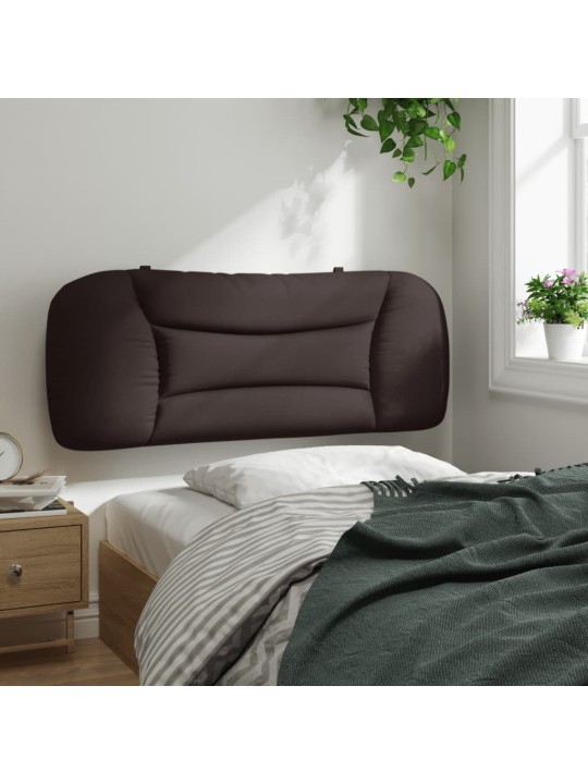 Polštář na čelo postele tmavě hnědý 100 cm textil