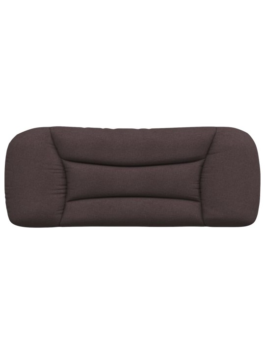 Polštář na čelo postele tmavě hnědý 100 cm textil