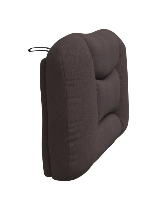 Polštář na čelo postele tmavě hnědý 100 cm textil