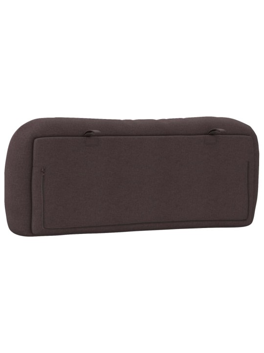 Polštář na čelo postele tmavě hnědý 100 cm textil