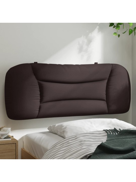 Polštář na čelo postele tmavě hnědý 100 cm textil