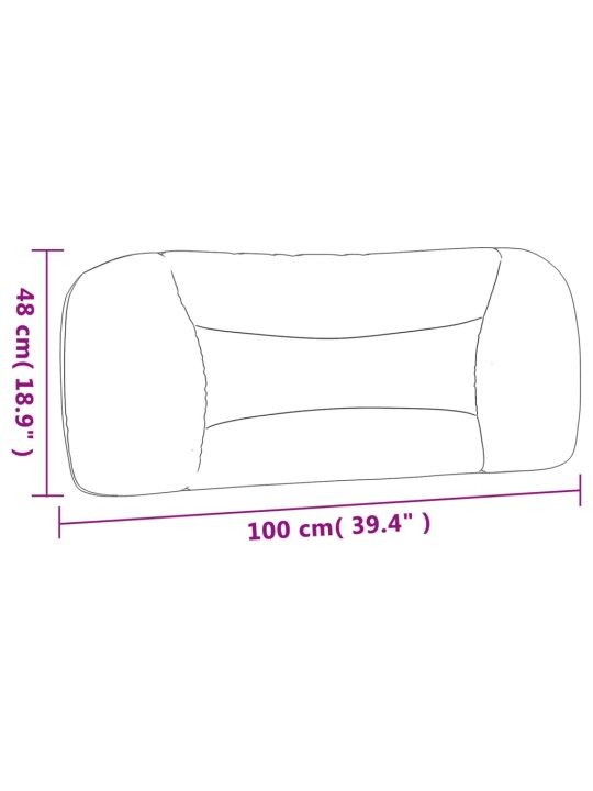 Polštář na čelo postele taupe 100 cm textil