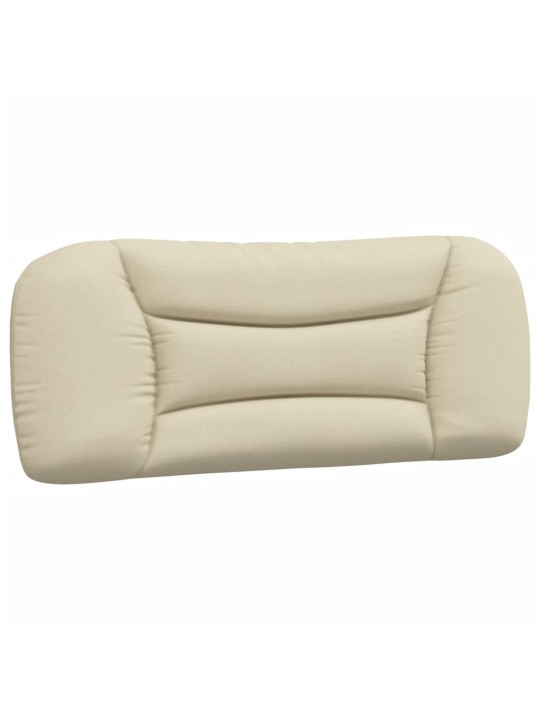 Polštář na čelo postele krémový 100 cm textil