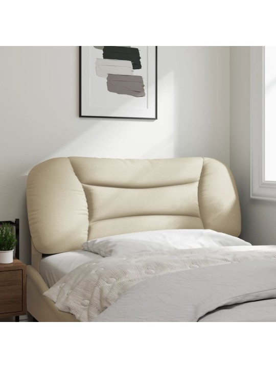 Polštář na čelo postele krémový 100 cm textil