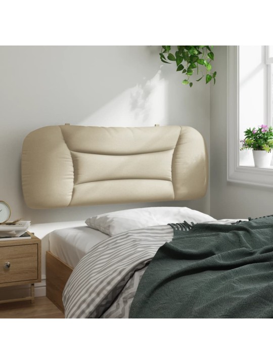 Polštář na čelo postele krémový 100 cm textil