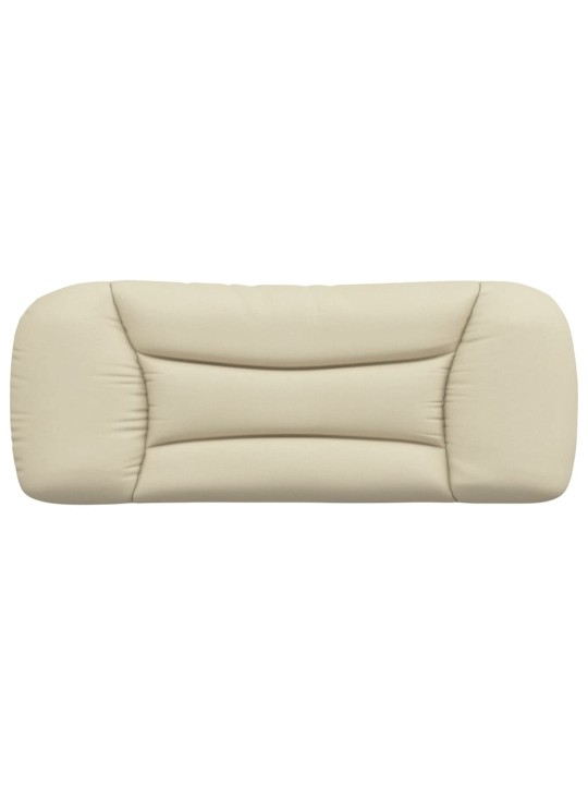Polštář na čelo postele krémový 100 cm textil