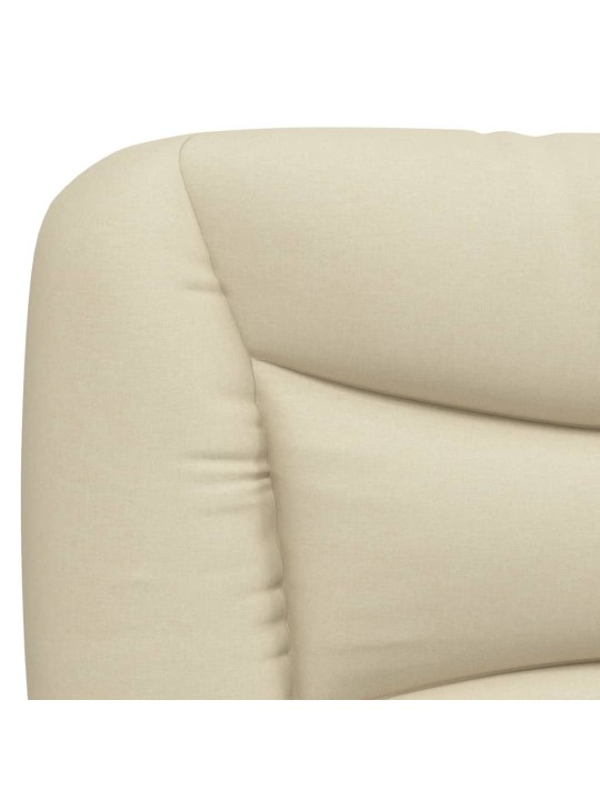 Polštář na čelo postele krémový 100 cm textil